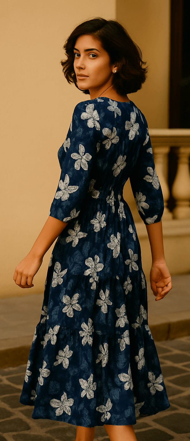 Claura - Floral Midi Dress